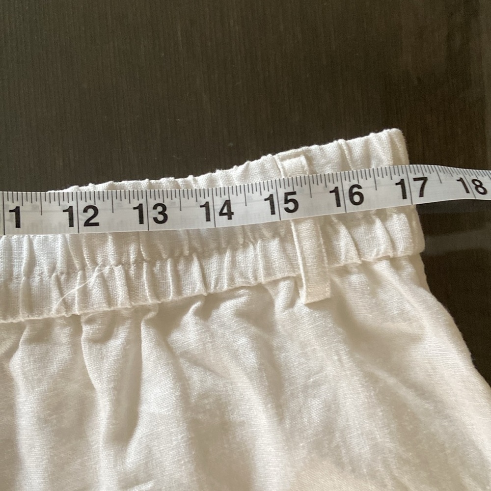 I.N.C. LINEN BLEND HIGH RISE WIDE LEG PANTS. WHITE - Picture 11 of 14